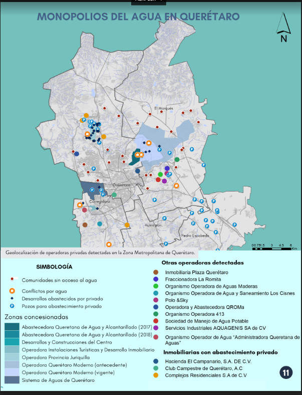Mapa de los concesionarios en Querétaro, por Contra línea